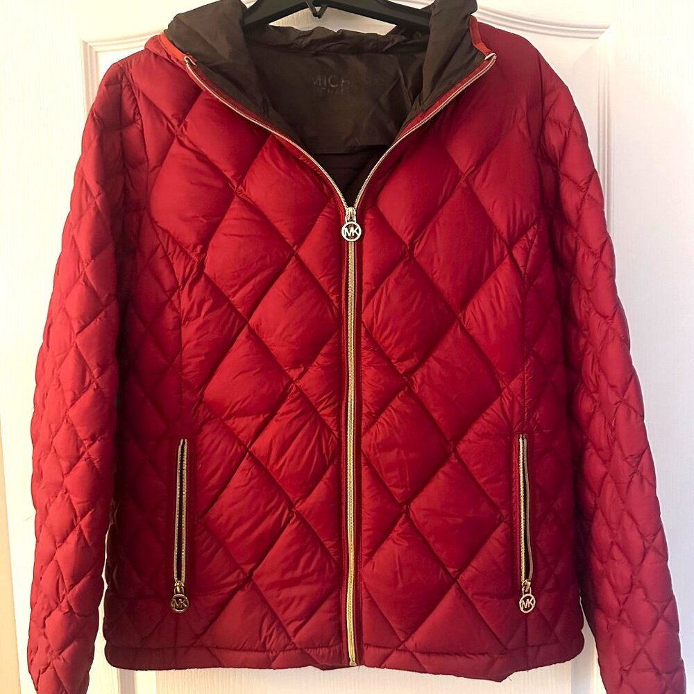 Michael Kors Women's Coat - Red - Size Large - Down Filled